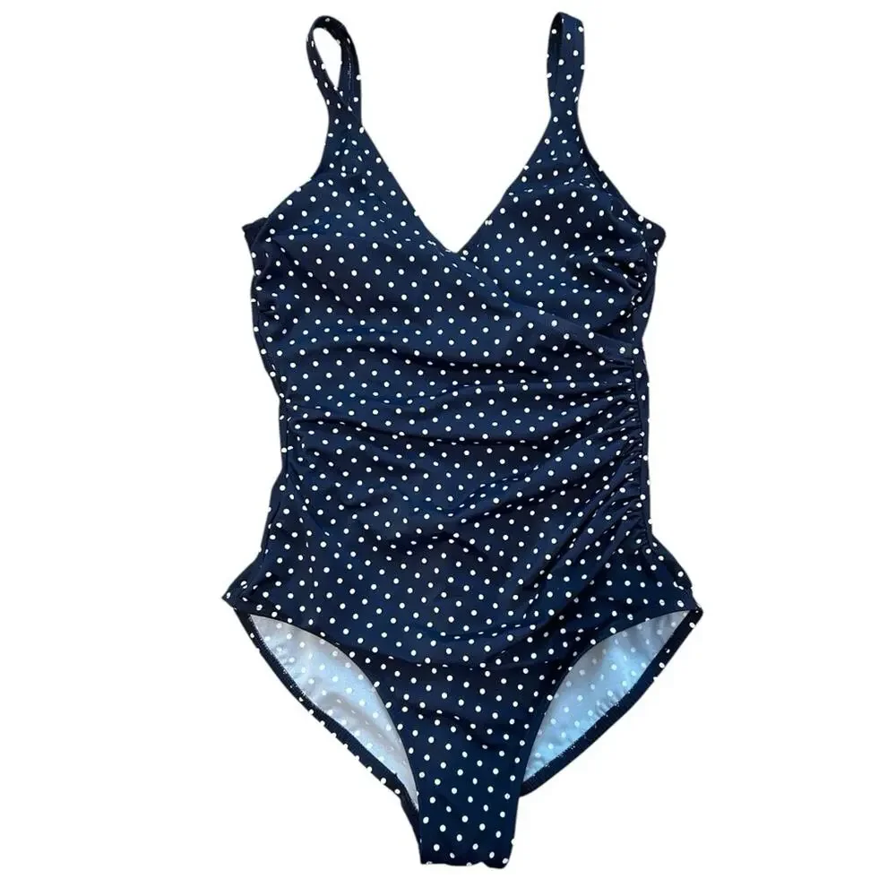 MiracleSuit Oceanus Pin Point One Pc. polka dot print pin up retro swimsuit. 12